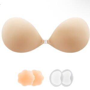 Strapless Adhesive Bra in Tan New In Box Sealed